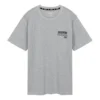 Skechers da uomo in maglia a maniche corte con collo rotondo, grigio
