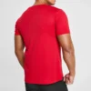 Skechers da uomo per allenamento e corsa, in maglia, a maniche corte, rosso clown