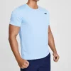 Skechers da uomo per allenamento e corsa, in maglia, maniche corte, blu