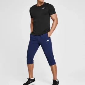 Skechers da uomo per allenamento e corsa, in maglia, maniche corte, nero