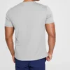 Skechers da uomo per allenamento e corsa, in maglia sportiva, maniche corte, grigio squalo