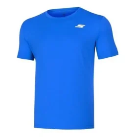 Skechers da uomo per allenamento e corsa, maniche corte, blu