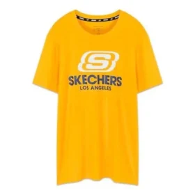 Skechers Logo a maniche corte da uomo, colore oro