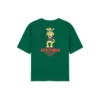Stampa a motivi, traspirante, maniche corte, stile coppia, verde