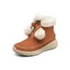Stivali da neve On-the-GO Joy con pompon “Marrone Bianco”