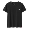 Top sportivo casual con stampa sbozzata a maniche corte, nera