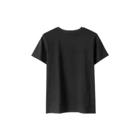 Top sportivo casual con stampa sbozzata a maniche corte, nera