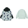 Tuta con giacca con cappuccio e zip a stampa integrale “Teal Black White”