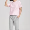 Unisex Maglia Stampa Rosa