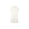 Vestito a maniche corte con stampa logo che valorizza il punto vita “Bianco Nero Blu”