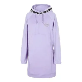 Vestito lungo con stampa della serie Performance “Viola Bianco Nero”