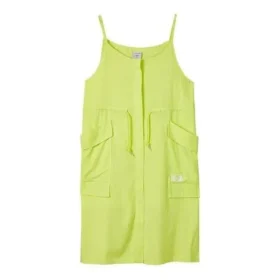 Vestito senza maniche ampio con coulisse in vita in tinta unita “Verde” Vestito senza maniche ampio con coulisse in vita in tinta unita “Verde”
