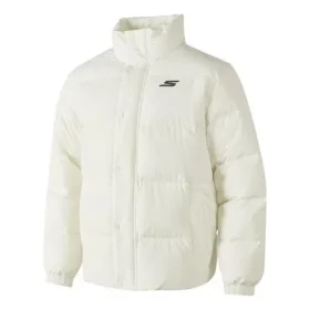 Waterproof piumino con stampa a lettere “Bianco”