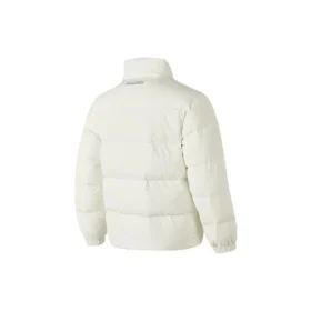 Waterproof piumino con stampa a lettere “Bianco”