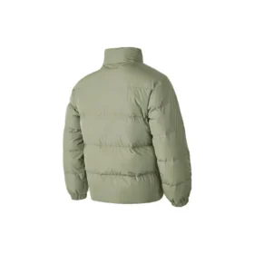 Waterproof piumino con stampa di lettere “Verde oliva”