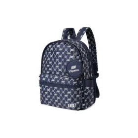 Zaino casual con stampa a lettere “Navy White”