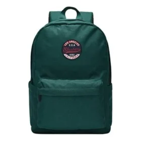 Zaino in tessuto con cerniera Retro Student “Verde”